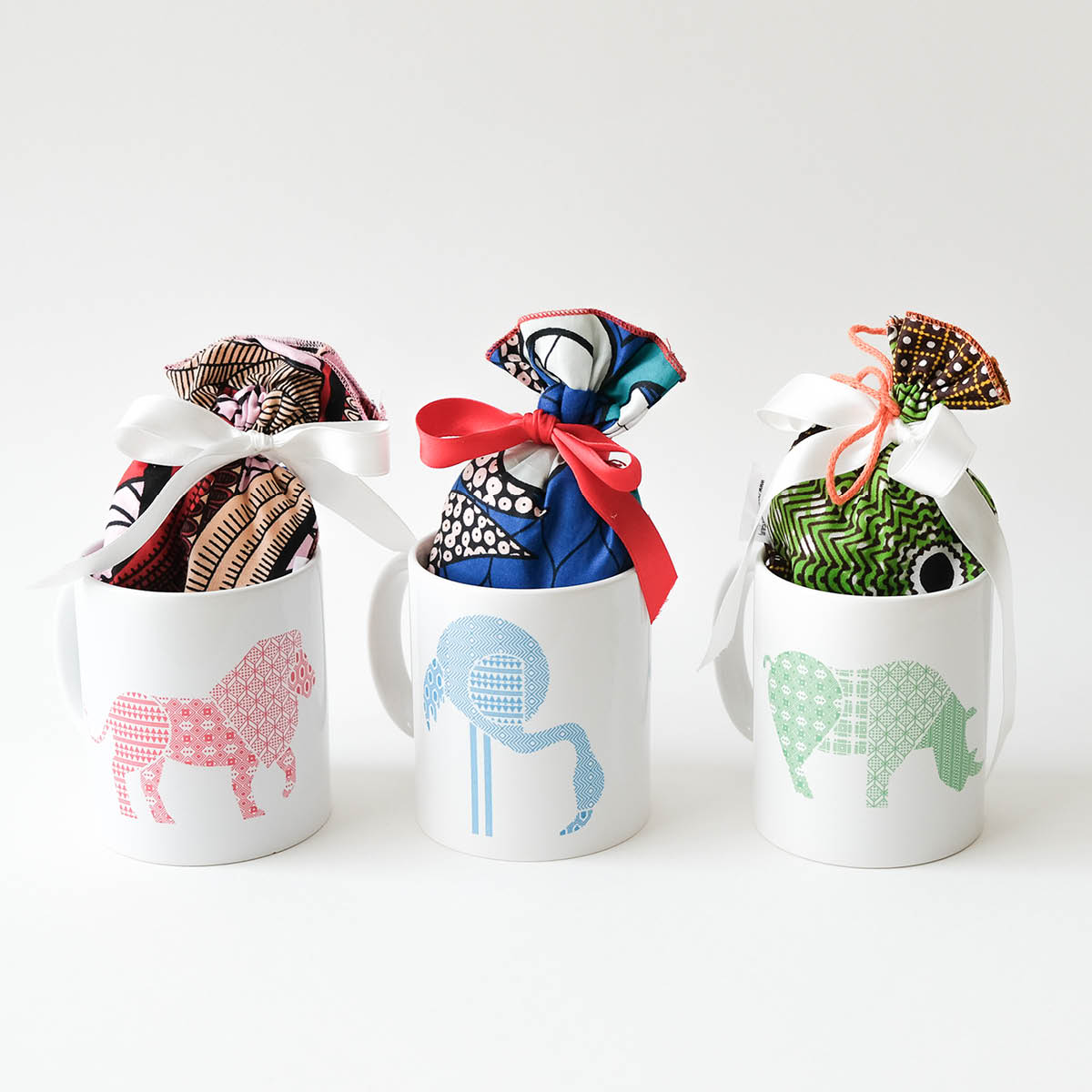 Tazze linea animali con bomboniera africana