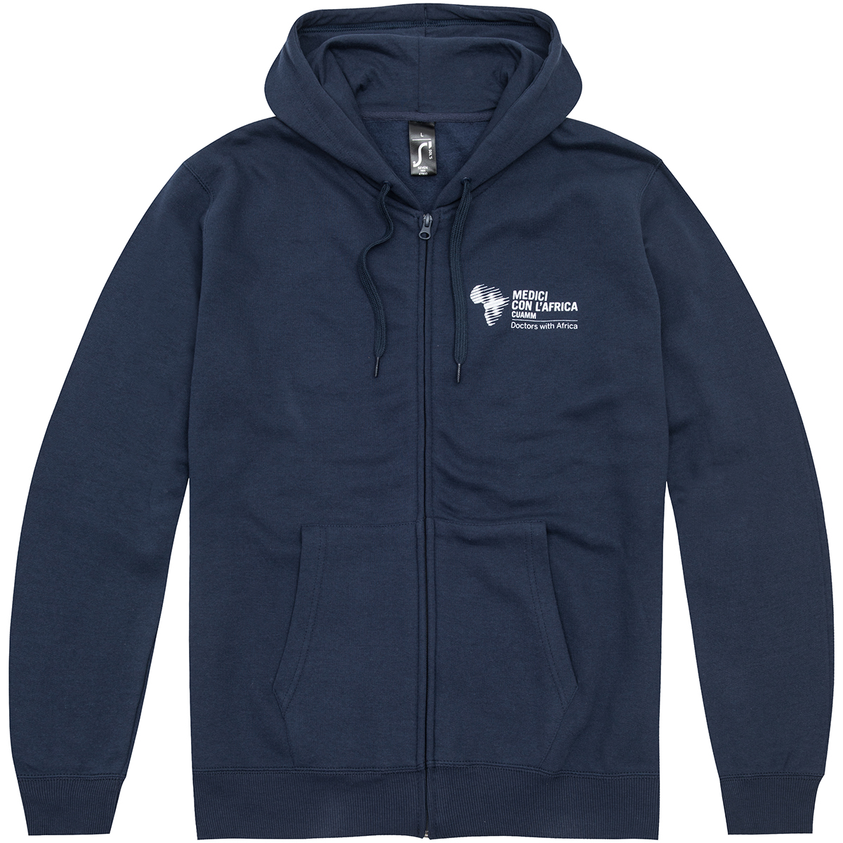 Felpa “Medici con l’Africa Cuamm” con zip