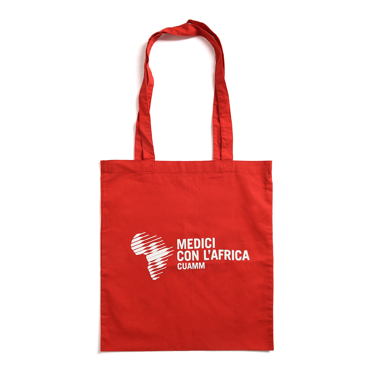 Shopper rossa Medici con l’Africa Cuamm