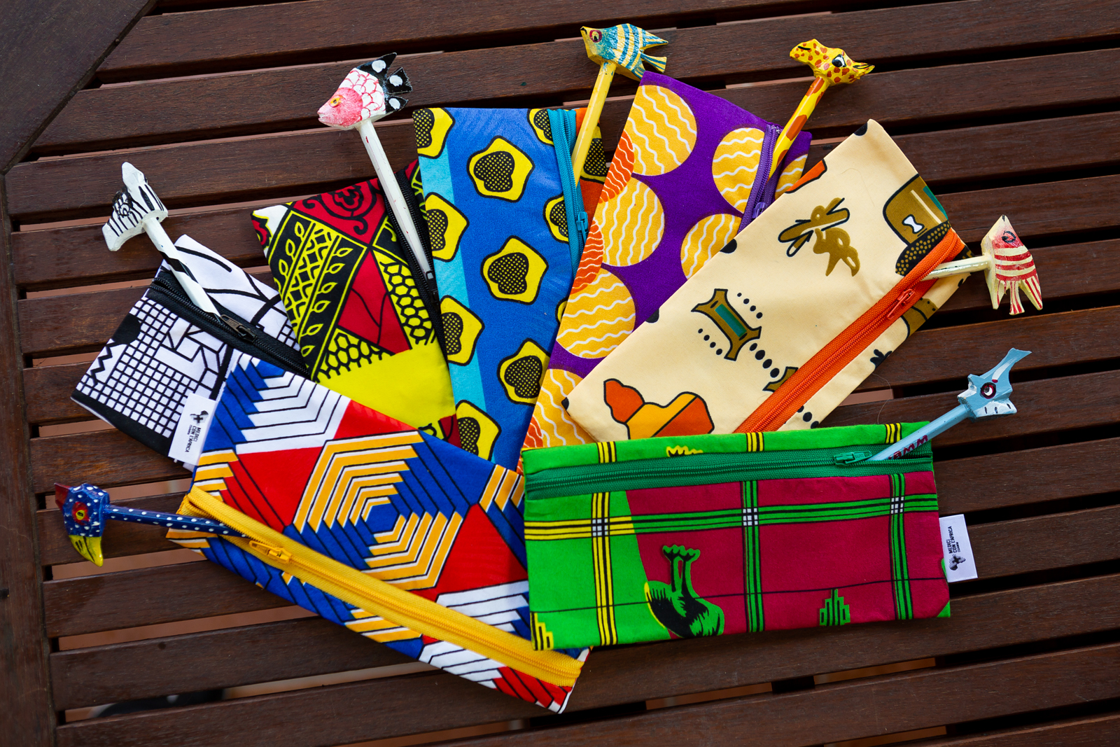 Astuccio in tessuto africano - immagine 2